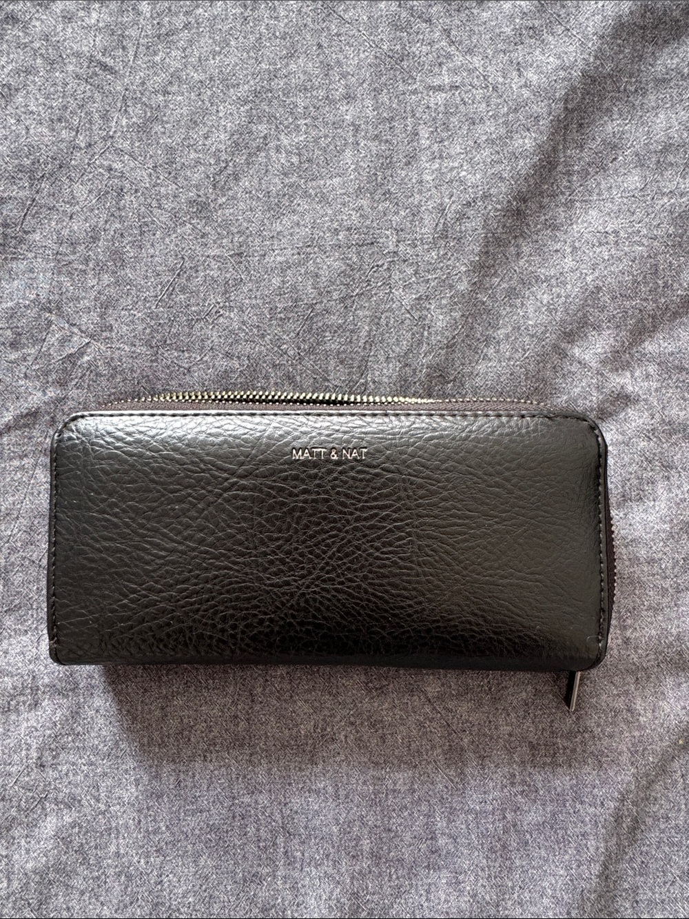 Matt & Nat Black Double Zip Wallet